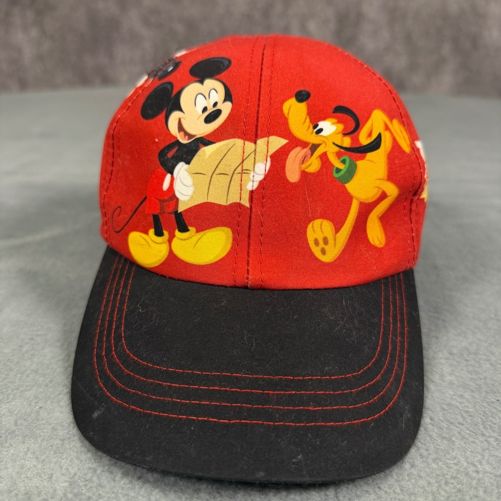 Disney Parks Disneyland Infant Mickey Mouse Donald Duck Baseball Hat‎ Red OSFM